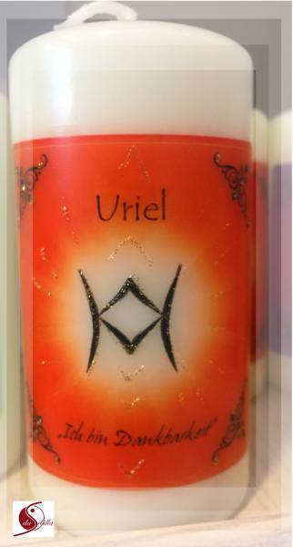 Engelalm Energiekerze klein „Uriel“ – Kraft, Mut & Erdung (10x5cm)